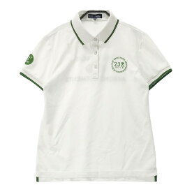 23区GOLF ニジュウサンクゴルフ 半袖ポロシャツ ホワイト系 2 【中古】ゴルフウェア レディース