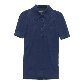 LAUREN RALPH LAUREN ローレンラルフローレン 半袖ニットポロシャツ ネイビー系 XS 【中古】レディース