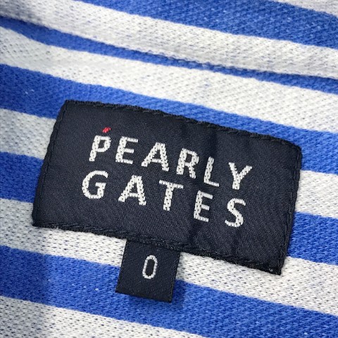 PEARLY GATES パーリーゲイツ  長袖シャツ ストライプ柄 ブルー系 ゴルフウェア レディース