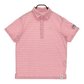 JACK BUNNY ジャックバニー ×ドラえもん 5周年 半袖ポロシャツ 総柄 ピンク系 4 【中古】ゴルフウェア メンズ