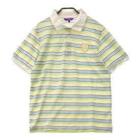 BEAMS GOLF ビームスゴルフ 半袖ポロシャツ ボーダー柄 イエロー系 L 【中古】ゴルフウェア メンズ