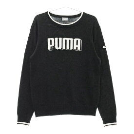 PUMA GOLF プーマゴルフ ニットセーター ブラック系 L 【中古】ゴルフウェア メンズ