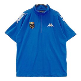 KAPPA GOLF カッパゴルフ ハーフジップ 半袖Tシャツ ブルー系 3L 【中古】ゴルフウェア メンズ