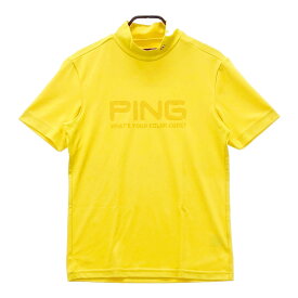PING ピン 2022年モデル ハイネック 半袖Tシャツ イエロー系 S 【中古】ゴルフウェア メンズ