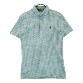 POLO GOLF ポロゴルフ 半袖ポロシャツ 総柄 グリーン系 S 【中古】ゴルフウェア メンズ