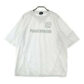 PEARLY GATES パーリーゲイツ 半袖Tシャツ メッシュ ホワイト系 6 【中古】ゴルフウェア メンズ