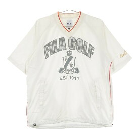 FILA GOLF フィラゴルフ 裏メッシュ 半袖ブルゾン ホワイト系 L 【中古】ゴルフウェア メンズ