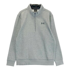 UNDER ARMOUR アンダーアーマー MGF3473 裏起毛 ハーフジップ 長袖Tシャツ グレー系 SM 【中古】ゴルフウェア メンズ