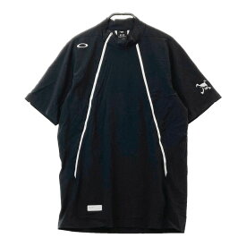 OAKLEY オークリー FOA403512 半袖モックネックTシャツ ブラック系 L 【中古】ゴルフウェア メンズ