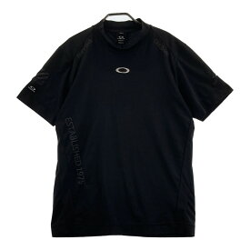 OAKLEY オークリー ハイネック 半袖Tシャツ ブラック系 L 【中古】ゴルフウェア メンズ