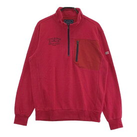 CUTTER&BUCK カッターアンドバック ハーフジップ ニットセーター レッド系 LL 【中古】ゴルフウェア メンズ