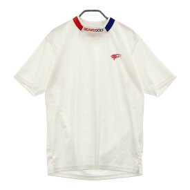 BEAMS GOLF ビームスゴルフ 半袖ハイネックTシャツ ホワイト系 M 【中古】ゴルフウェア メンズ