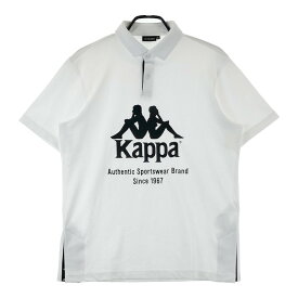 KAPPA GOLF カッパゴルフ 半袖ポロシャツ ロゴ ホワイト系 L 【中古】ゴルフウェア メンズ
