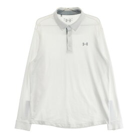 UNDER ARMOUR アンダーアーマー 長袖ポロシャツ ホワイト系 XL 【中古】ゴルフウェア メンズ