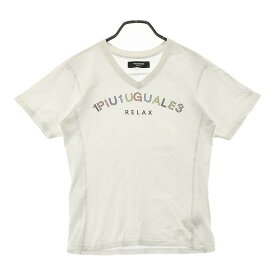 1piu1uguale3 ウノ ピゥ ウノ ウグァーレ トレ RELAX Vネック 半袖Tシャツ ホワイト系 L 【中古】メンズ