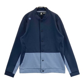 DESCENTE GOLF デサントゴルフ ジャージージャケット ネイビー系 L 【中古】ゴルフウェア メンズ