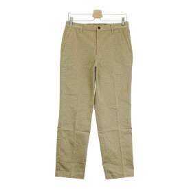 MUNSING WEAR マンシングウェア ストレッチパンツ 格子柄 ベージュ系 79-83 【中古】ゴルフウェア メンズ