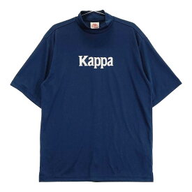 KAPPA GOLF カッパゴルフ 2023年モデル ハイネック 半袖Tシャツ ロゴ ネイビー系 XLARGE 【中古】ゴルフウェア メンズ