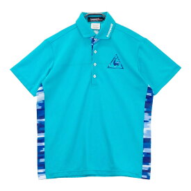 LECOQ GOLF ルコックゴルフ 半袖ポロシャツ ブルー系 L 【中古】ゴルフウェア メンズ