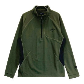 CALLAWAY キャロウェイ 241-0233503 ハーフジップ 長袖Tシャツ カーキ系 L 【中古】ゴルフウェア メンズ