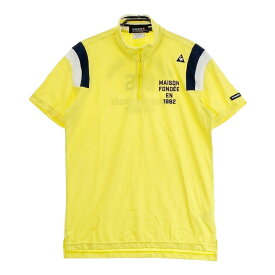 LECOQ GOLF ルコックゴルフ QGMRJA18 ハーフジップ 半袖Tシャツ イエロー系 L 【中古】ゴルフウェア メンズ