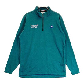 LECOQ GOLF ルコックゴルフ QGMMJB09 ハーフジップ 長袖Tシャツ グリーン系 L 【中古】ゴルフウェア メンズ