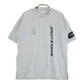 MARK&LONA マークアンドロナ 2022年モデル ハイネック 半袖Tシャツ スカル グレー系 48 【中古】ゴルフウェア メンズ