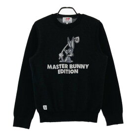 MASTER BUNNY EDITION マスターバニーエディション ×LOONEY TUNES 2023年モデル ウールニットセーター ブラック系 4 【中古】ゴルフウェア メンズ