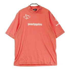 PEARLY GATES パーリーゲイツ ハイネック 半袖Tシャツ オレンジ系 6 【中古】ゴルフウェア メンズ