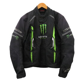 alpinestars アルパインスターズ RUSH TEXTILE JACKET ライディングジャケット ×MONSTER モンスターエナジー ブラック系 M 【中古】バイクウェア メンズ