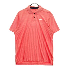 NIKE GOLF ナイキゴルフ 半袖ポロシャツ オレンジ系 L 【中古】ゴルフウェア メンズ