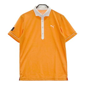 PUMA GOLF プーマゴルフ 半袖ポロシャツ オレンジ系 M 【中古】ゴルフウェア メンズ