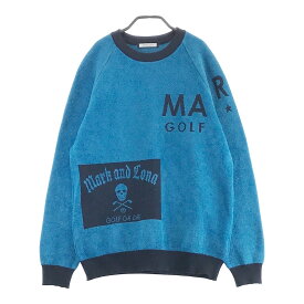 MARK&LONA マークアンドロナ ハイプブロック ニットセーター ブルー系 48 【中古】ゴルフウェア メンズ
