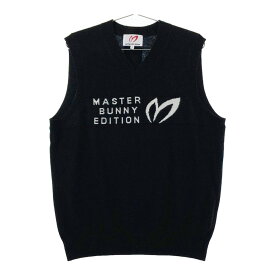MASTER BUNNY EDITION マスターバニーエディション 2023年モデル カシミヤ ニットベスト ブラック系 4 【中古】ゴルフウェア メンズ