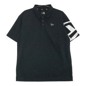 NEW ERA ニューエラ 半袖ポロシャツ プリント ブラック系 X LARGE 【中古】ゴルフウェア メンズ