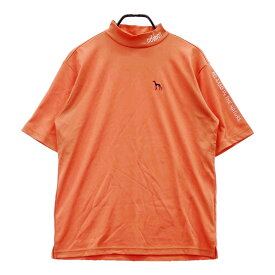 ADABAT アダバット 半袖ハイネックTシャツ オレンジ系 L 【中古】ゴルフウェア メンズ