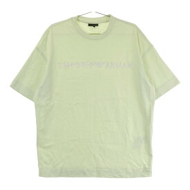 EMPORIO ARMANI エンポリオ アルマーニ 3R1TT2 1JWZZ 半袖Tシャツ ロゴ 刺繍 グリーン系 L 【中古】メンズ