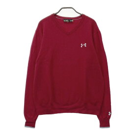 UNDER ARMOUR アンダーアーマー ウール ニットセーター レッド系 XL 【中古】ゴルフウェア メンズ