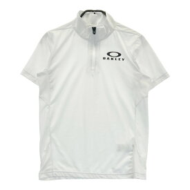 OAKLEY オークリー FOA403604 ハーフジップ半袖 Tシャツ ホワイト系 S 【中古】ゴルフウェア メンズ