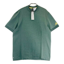 ADIDAS GOLF アディダスゴルフ 2022年モデル 半袖Tシャツ ボーダー柄 グリーン系 XL 【中古】ゴルフウェア メンズ