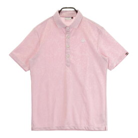 KAPPA GOLF カッパゴルフ 半袖ポロシャツ 総柄 ピンク系 L 【中古】ゴルフウェア メンズ