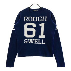 ROUGH&SWELL ラフアンドスウェル ウール ニットセーター ネイビー系 M 【中古】ゴルフウェア メンズ