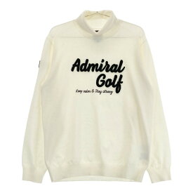 ADMIRAL アドミラル タートルネック ニットセーター ホワイト系 LL 【中古】ゴルフウェア メンズ