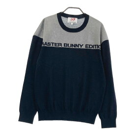 MASTER BUNNY EDITION マスターバニーエディション カシミヤ混 ニットセーター ネイビー系 4 【中古】ゴルフウェア メンズ