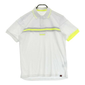 NEW BALANCE ニューバランス 012-0160102 パイル切替 半袖ポロシャツ ホワイト系 5 【中古】ゴルフウェア メンズ