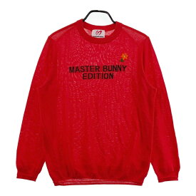 MASTER BUNNY EDITION マスターバニーエディション ニットセーター 花刺繍 レッド系 5 【中古】ゴルフウェア メンズ