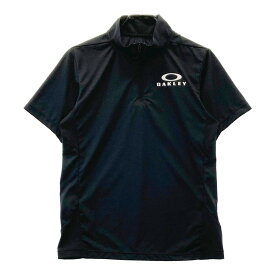 OAKLEY オークリー 2022年モデル ハーフジップ 半袖Tシャツ ブラック系 M 【中古】ゴルフウェア メンズ