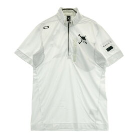 OAKLEY オークリー 433330JP ハーフジップ 半袖Tシャツ ホワイト系 M 【中古】ゴルフウェア メンズ
