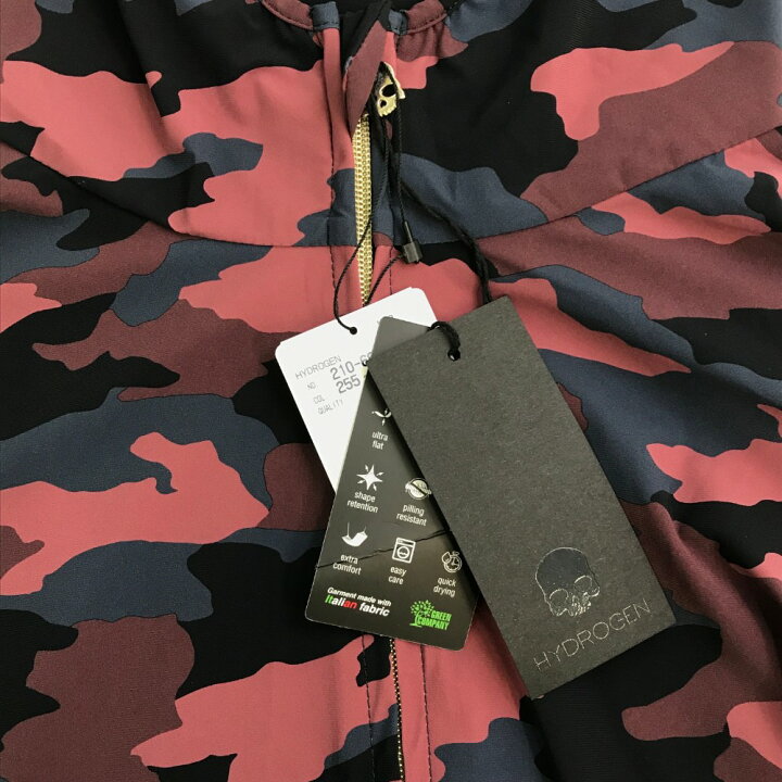 楽天市場】HYDROGEN ハイドロゲン ジップパーカー カモフラ柄 ピンク系  