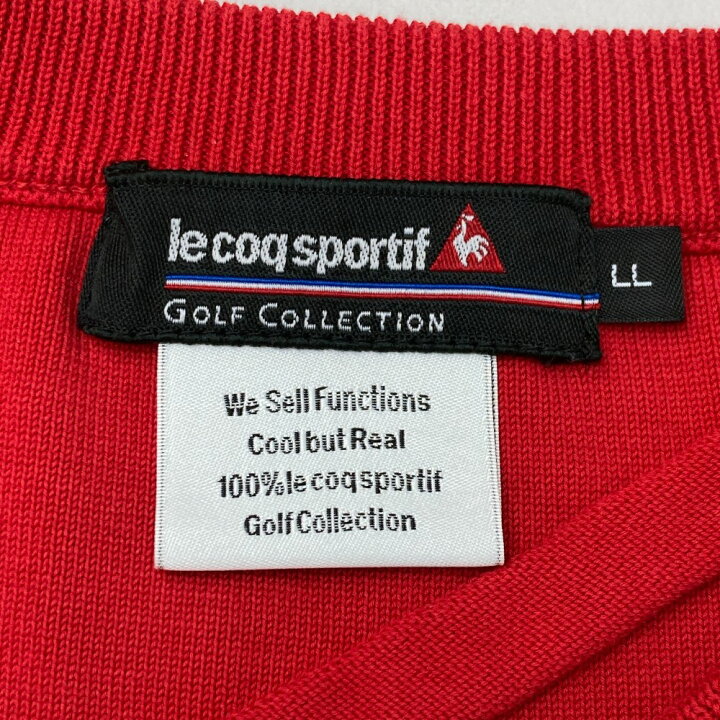 楽天市場】LECOQ GOLF ルコックゴルフ ニットベスト レッド系 LL 